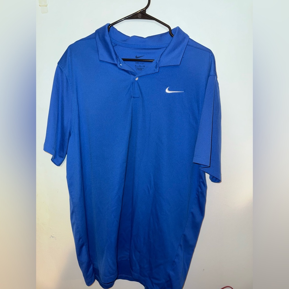 Nike Men's Vibrant Blue Polo Shirt